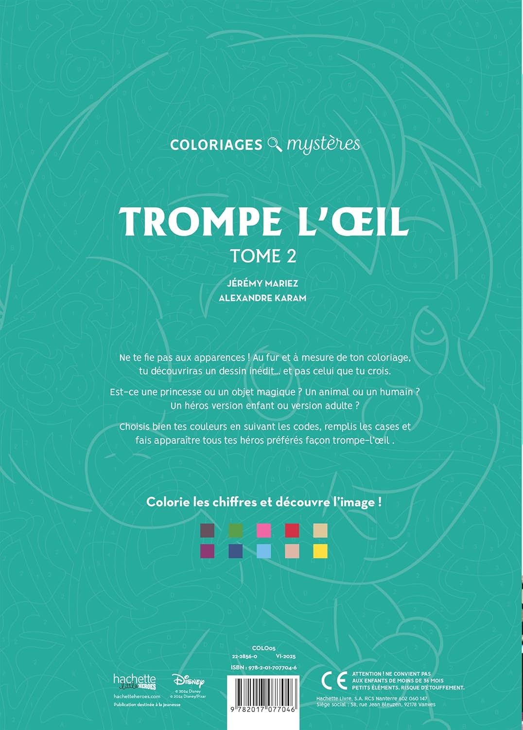 Coloriages Mystères Disney – Trompe l'œil Tome 2 | Livre de Coloriage Magique | Colorie et Découvre un Nouveau Personnage Disney