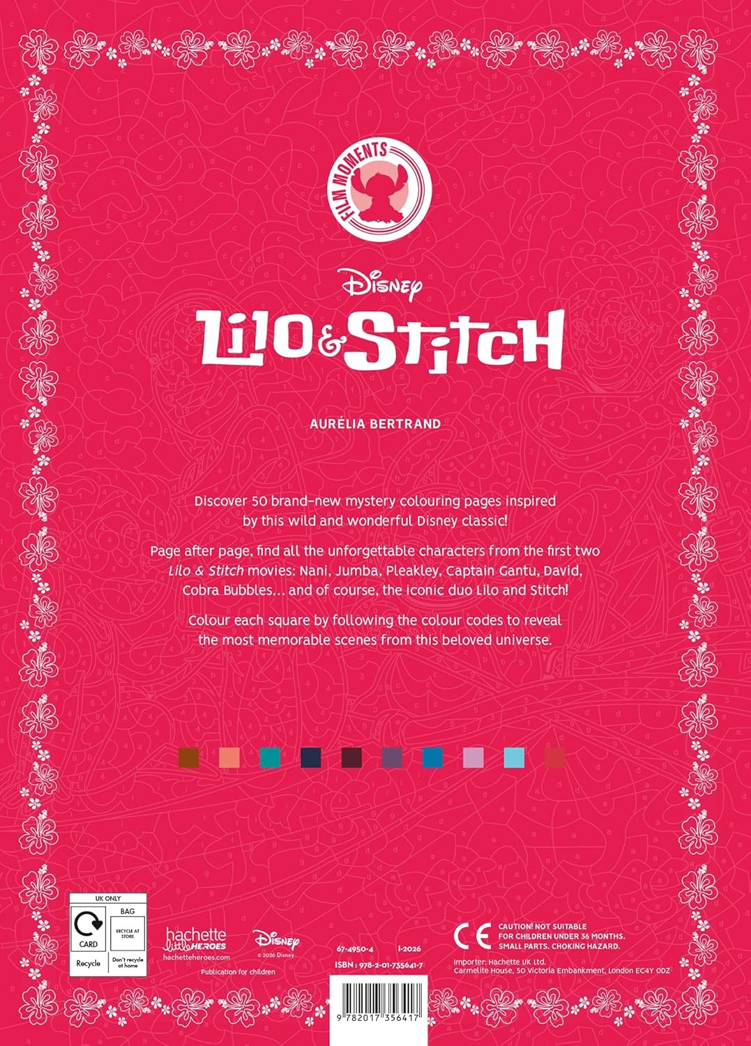 Mystery Colouring – Film Moments Lilo & Stitch | Disney Colour by Number Book | Reveal Iconic Characters & Scenes for Kids & Adults