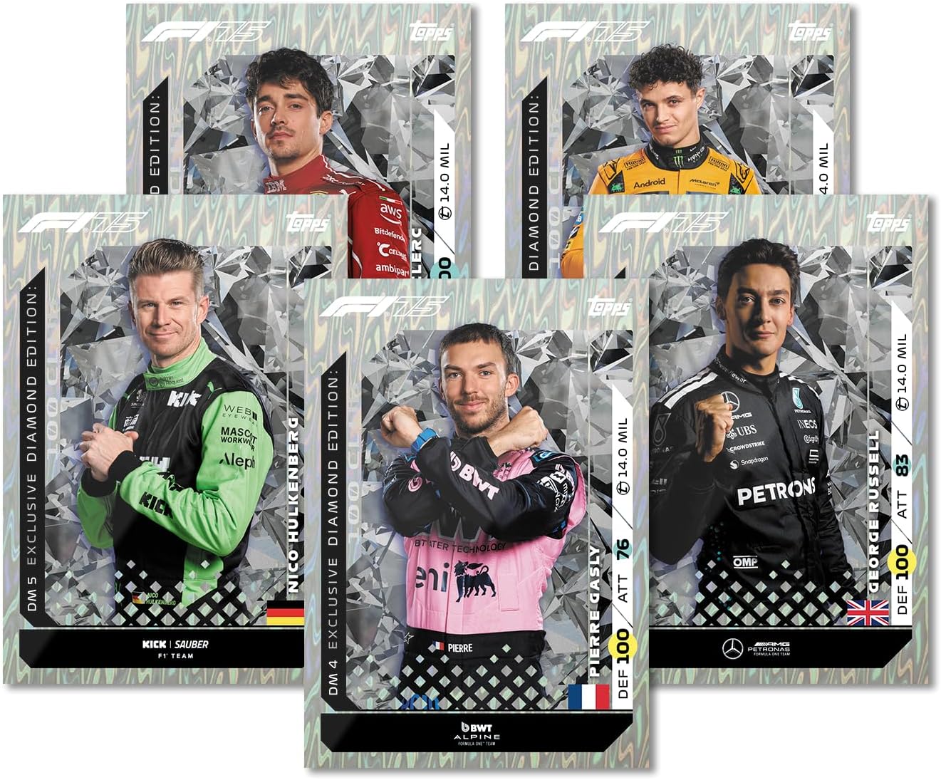 Topps Turbo Attax Formula 1 2025 Diamond Edition Mega Tin – 66 Cards with 6 Limited Editions & 5 Exclusive Cards | Official F1 Trading Cards