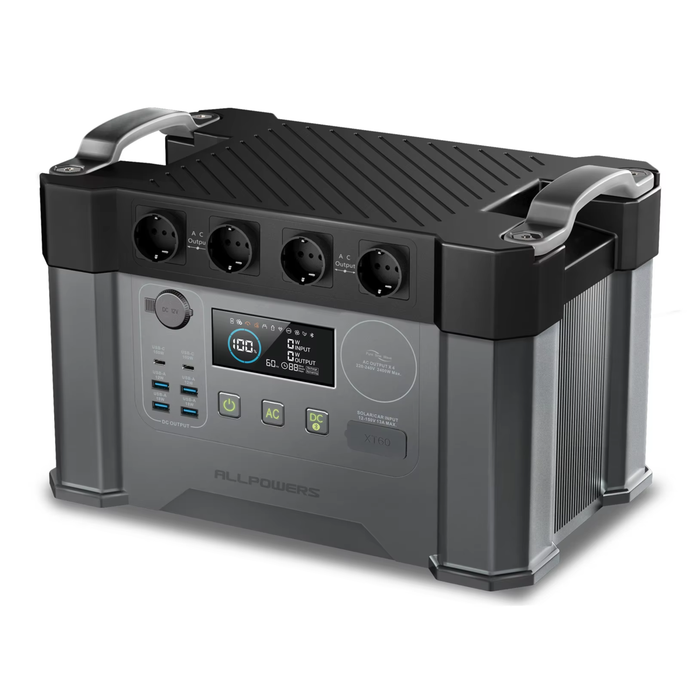 Portable Power Station 2400W 1451Wh LiFePO4 Battery with UPS Backup (Bare Unit)