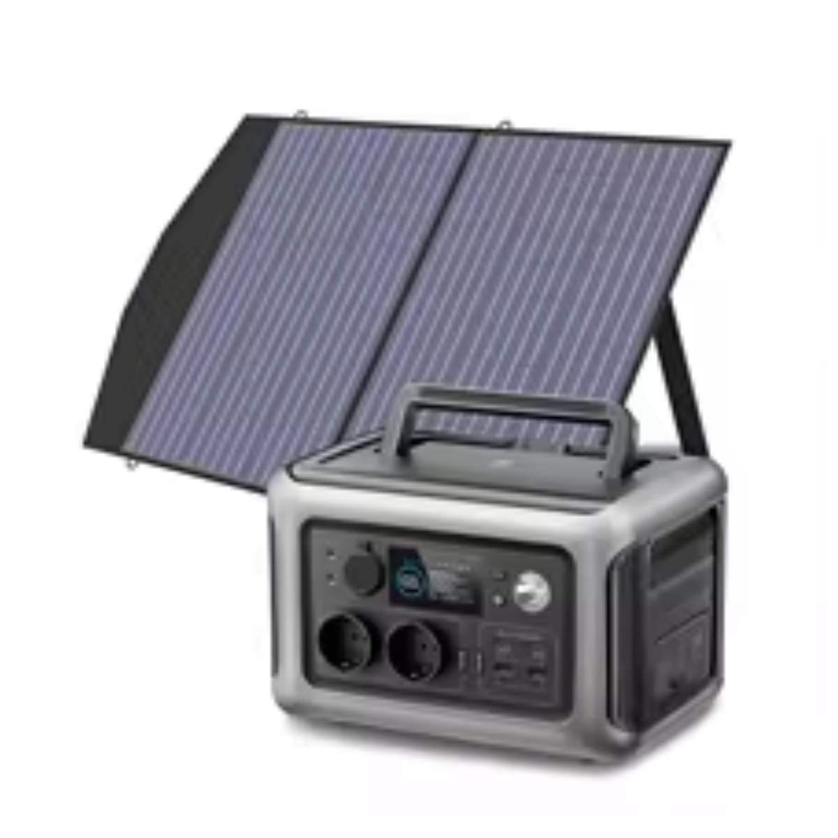 Portable Power Station 600W 299Wh LiFePO4 Battery with 100W Solar Panel Bundle
