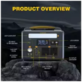 Portable Power Station 600W 299Wh LiFePO4 Battery - 1200W Peak Surge Generator (Bare Unit)
