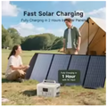 Portable Power Station 600W 299Wh LiFePO4 Battery with 100W Solar Panel Bundle