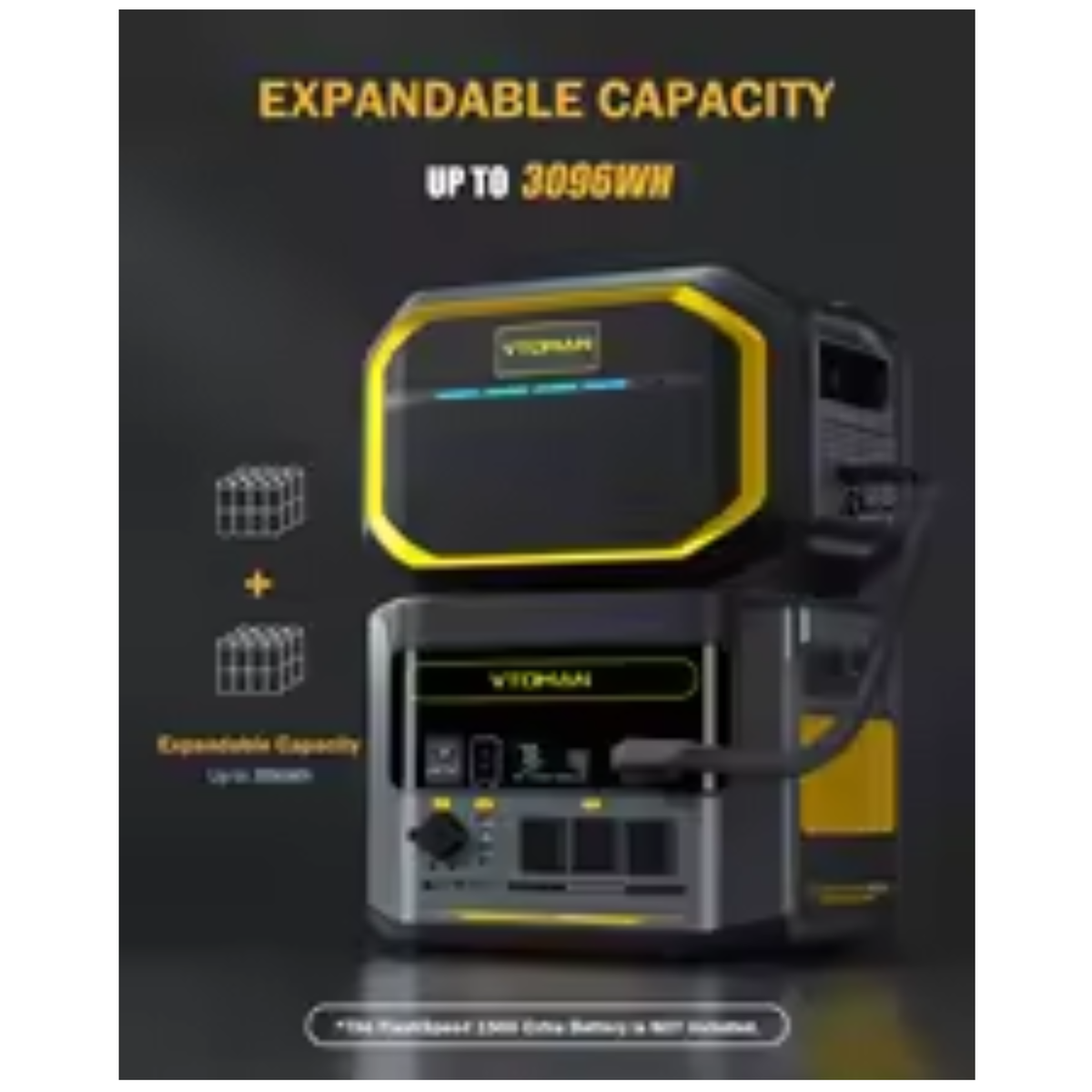Portable Power Station 1500W 1548Wh LiFePO4 Battery - 3000W Peak Surge Generator (Bare Unit)