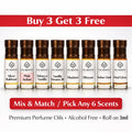 Unisex Concentrated Perfume Oil - 3ml Roll-On Attar Fragrance Selection