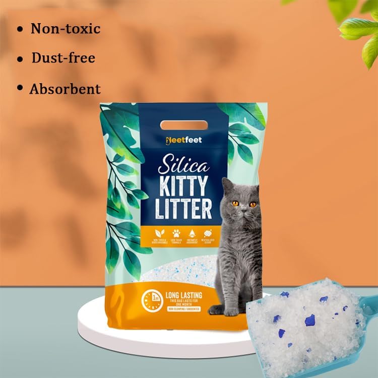 Vivo Technologies 3.8L Natural Silica Cat Litter Crystals – Ultra Absorbent – Effective Odour Control – Dust Free – Ultra Hygienic – Biodegradable