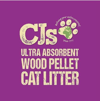 CJ's Premium Cat Litter 5L - Pack of 1 - Ultra Absorbent Wood Pellets - Non Clumping Biodegradable Natural Pine Litter for Pets