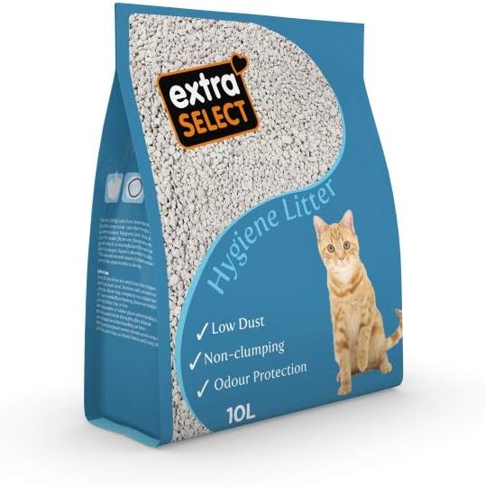 Extra Select Premium Hygiene Cat Litter 10L - Low Dust Non Clumping - Odor Control - Lightweight Hygienic Cat Litter