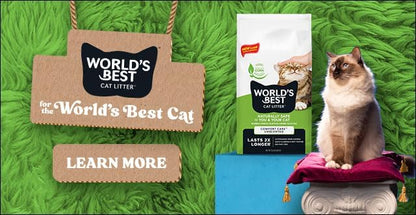 WORLD'S BEST CAT LITTER Multiple Cat Unscented 28lb Pack of One - Natural Corn Clumping Flushable 99 Percent Dust Free Cat Litter