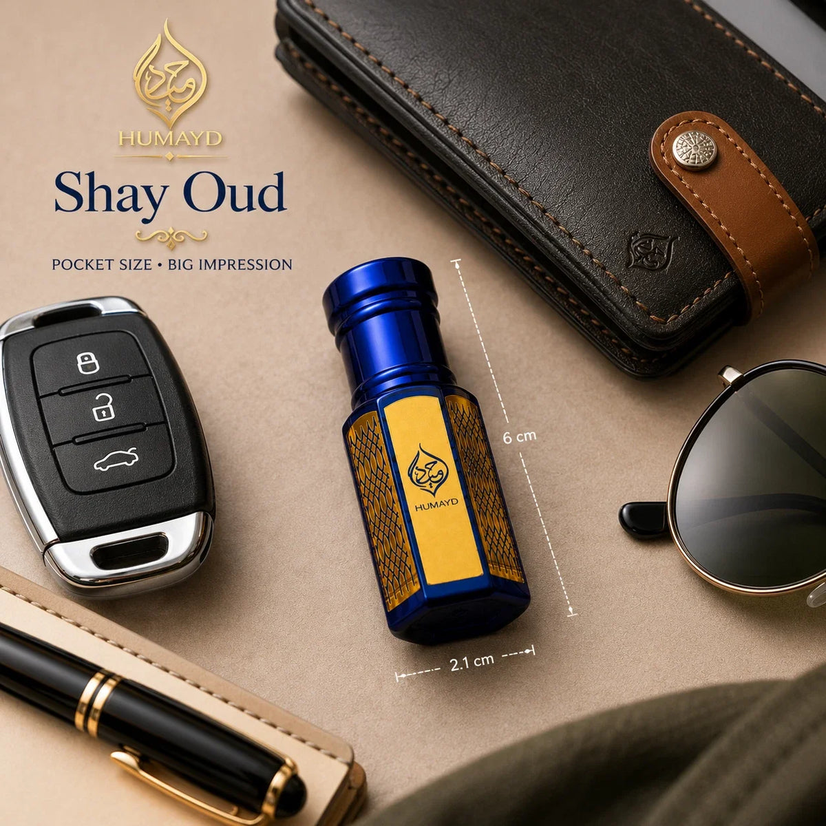 Shay Oud Perfume Oil Unisex - Alcohol-Free Oud Vanilla Fragrance Attar 6ml