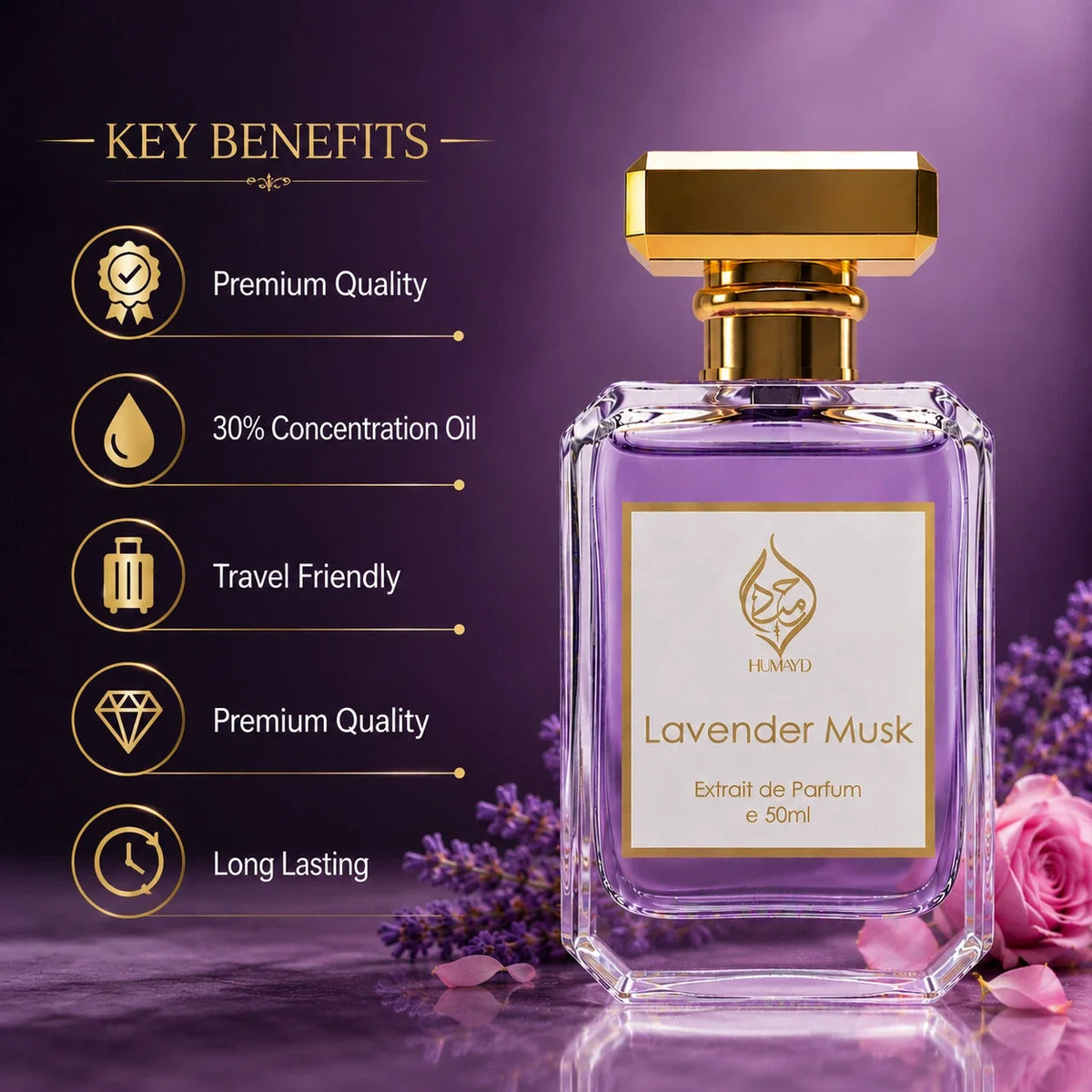 Lavender Musk Extrait de Parfum Women's | Floral Fruity Fragrance 50ml