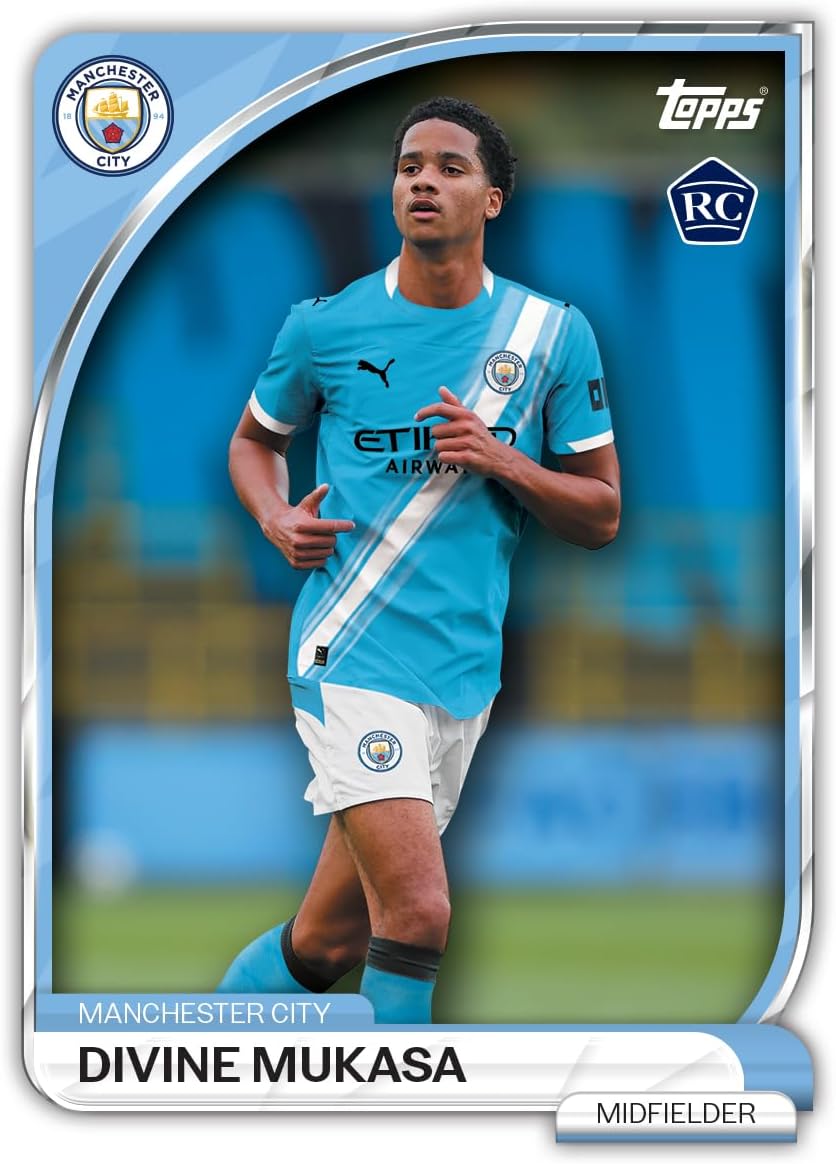 2025/26 Manchester City Collector Tin – 35 Official Football Trading Cards with Limited Editions & Parallel Cards | Premium Soccer Card Collection