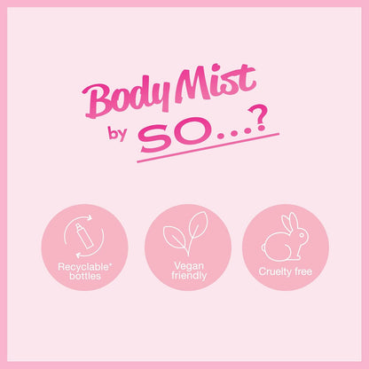 Body Mist by So…? Womens Candy Floss, Vanilla, Sweet Pea Body Spray Mixed Fragrance Bundle 100ml (Pack of 3)