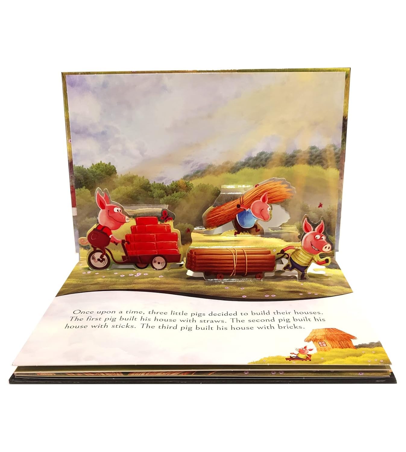 My First Pop-Up Fairy Tales – Three Little Pigs | Interactive 3D Pop-Up Book for Children | Classic Story Book for Kids | Early Learning Gift