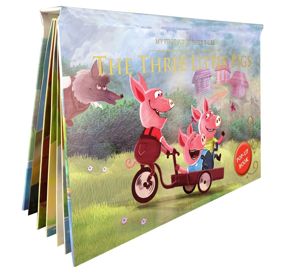 My First Pop-Up Fairy Tales – Three Little Pigs | Interactive 3D Pop-Up Book for Children | Classic Story Book for Kids | Early Learning Gift