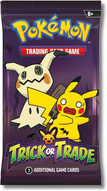 Pokémon 2023 Trick or Trade Mimikyu & Pikachu Mini Booster Packs – 6 Pack Bundle Halloween Edition | Pokémon TCG 3 Card Packs for Collectors & Players