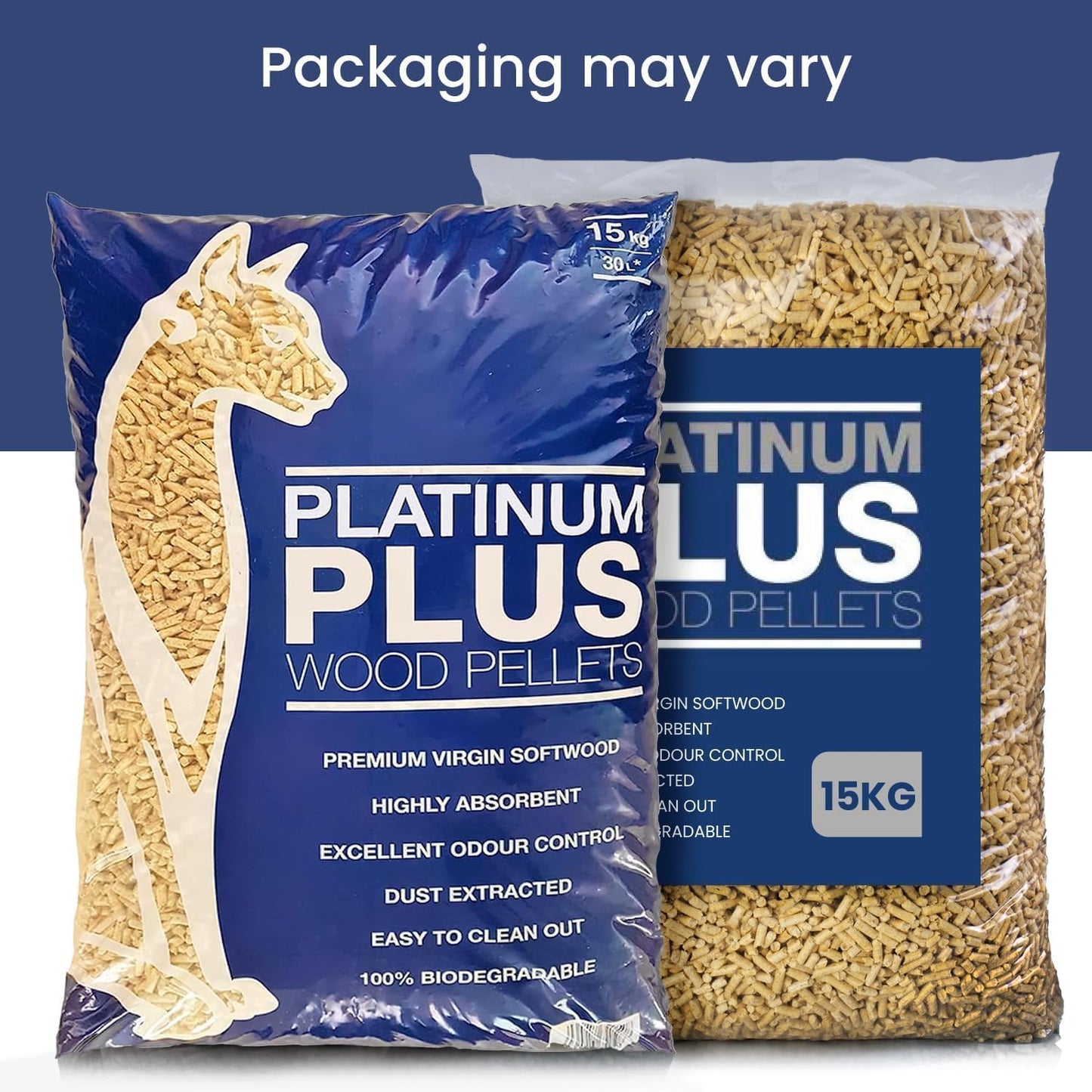 Platinum Plus Cat Litter 30L - Premium Natural Wood Pellets - Odor Control - Biodegradable Dust Free Softwood Cat Litter