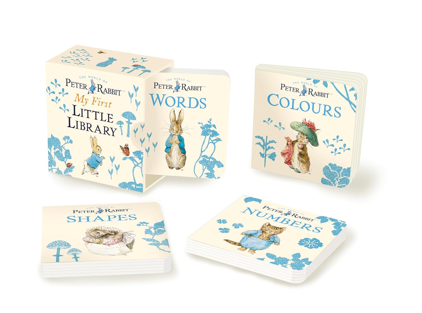 Peter Rabbit My First Little Library Baby Board Book Set | Beatrix Potter Classic Stories for Toddlers | Early Learning & Gift Box Collection