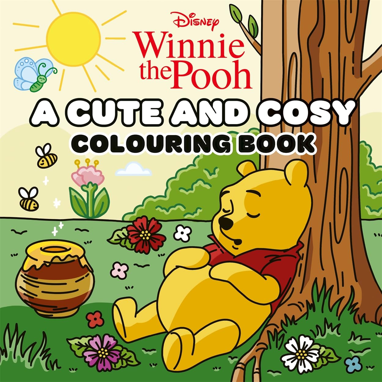 Disney Winnie the Pooh: A Cute and Cosy Colouring Book for Kids & Adults | Relaxing Disney Coloring Pages Featuring Pooh & Friends