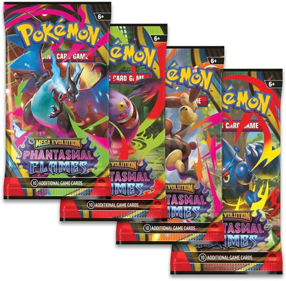 Pokémon Mega Evolution Phantasmal Flames Booster Pack | 10 Cards Pack Featuring Mega Charizard X ex & Mega Gengar ex | Pokémon TCG Mega Series