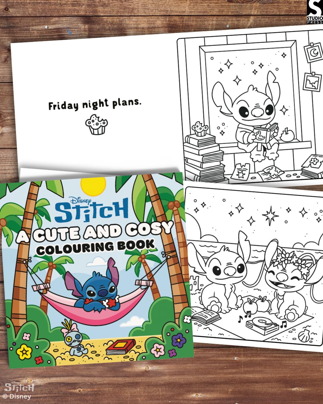 Disney Stitch: A Cute and Cosy Colouring Book for Kids & Adults | Fun Relaxing Lilo & Stitch Coloring Pages | Creative Gift for Disney Fans