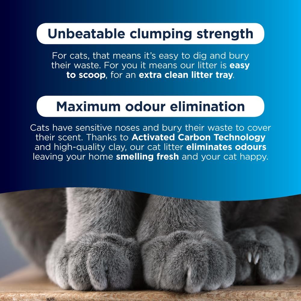 Ever Clean Clumping Cat Litter, Fast Acting Odour Control, Ideal for small spaces, Scented for long-lasting freshness, 10L