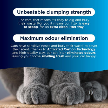 Ever Clean Lavender Clumping Cat Litter 20L - Lavender Scented - Strong Clumping - Odor Control - Easy Scoop Clay Litter