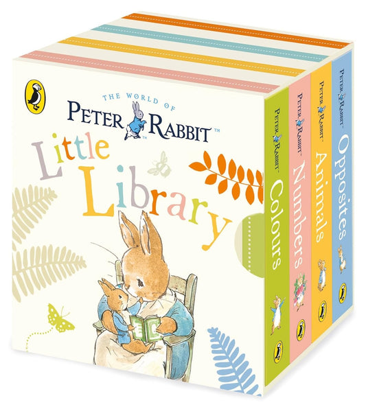 Peter Rabbit Tales: Little Library by Beatrix Potter | 4 Mini Board Book Set for Babies & Toddlers | Classic Children’s Story Gift Collection