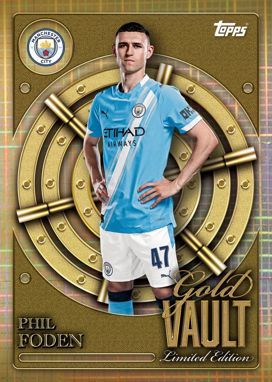 2025/26 Manchester City Collector Tin – 35 Official Football Trading Cards with Limited Editions & Parallel Cards | Premium Soccer Card Collection