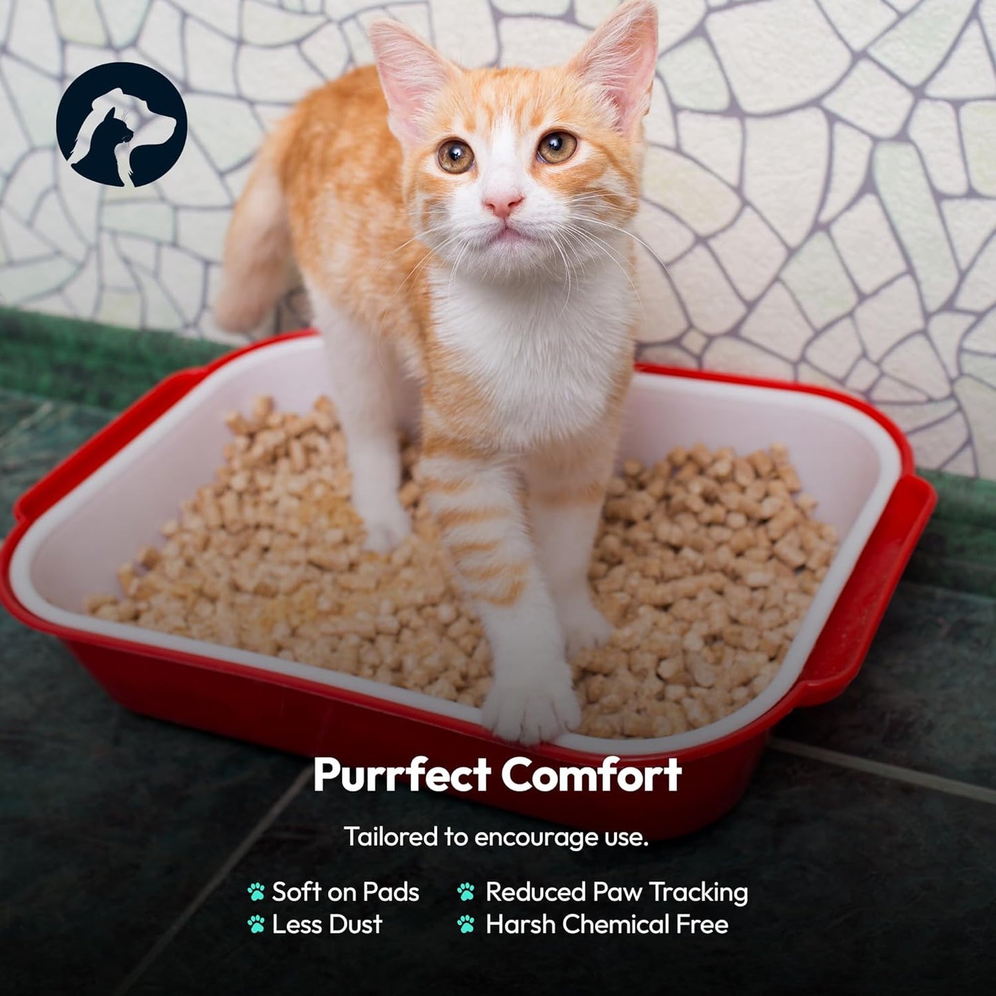 Oscars Cat Litter 30L - Ultra Absorbent Wood Pellets - Non Clumping Dust Free Odor Control Natural Pine Cat Litter