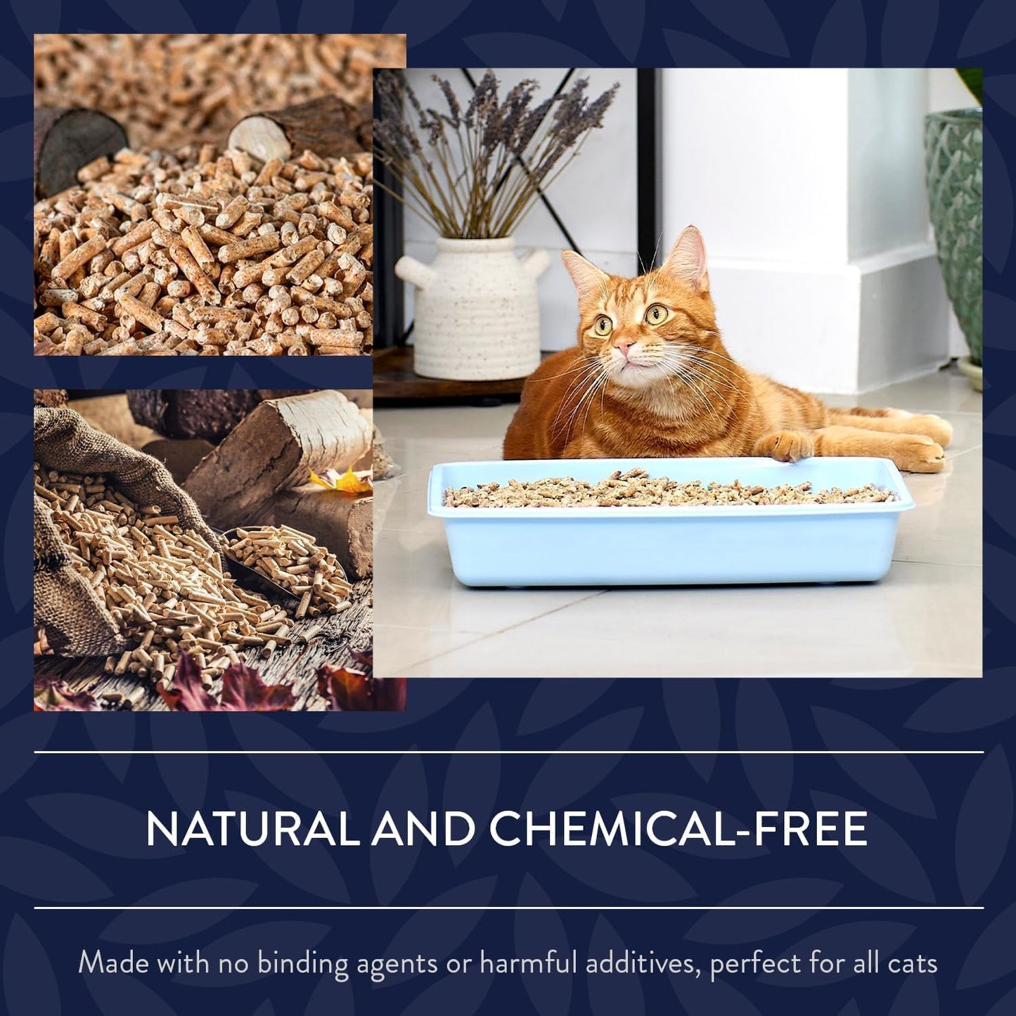 Eco Barn 30L Wooden Pellet Cat Litter 15kg - Biodegradable Non Clumping - Ultra Absorbent Natural Wood Cat Litter