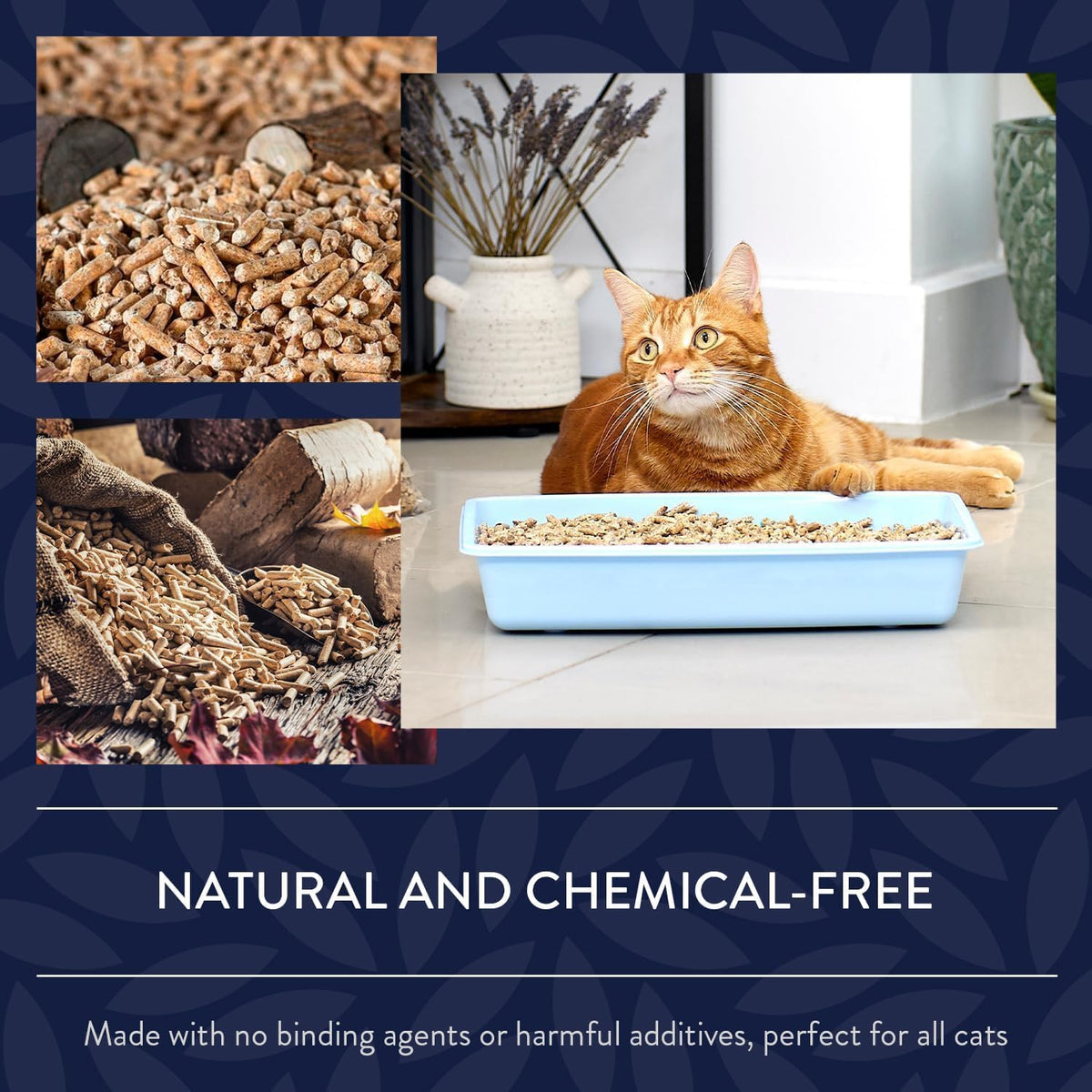 Eco Barn 30L Wooden Pellet Cat Litter 15kg - Biodegradable Non Clumping - Ultra Absorbent Natural Wood Cat Litter