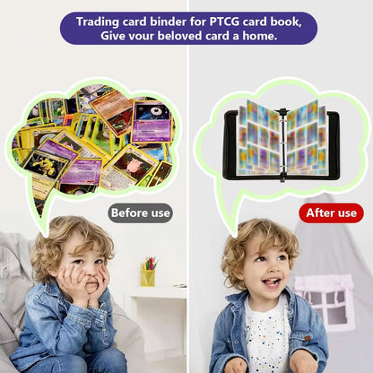 Card Binder for Pokémon 900 Pockets – Trading Card Binder 9 Pocket 50 Pages with Zipper | Portable Card Holder Album for Pokémon, MTG, Yu-Gi-Oh Cards