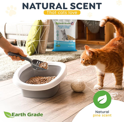 30L Premium Wood Pellet Cat Litter – Ultra Absorbent – Biodegradable – Natural Pine Wood Cat and Kitten Litter