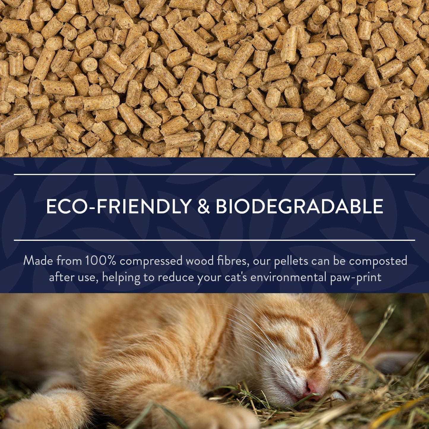 Eco Barn 30L Wooden Pellet Cat Litter 15kg - Biodegradable Non Clumping - Ultra Absorbent Natural Wood Cat Litter