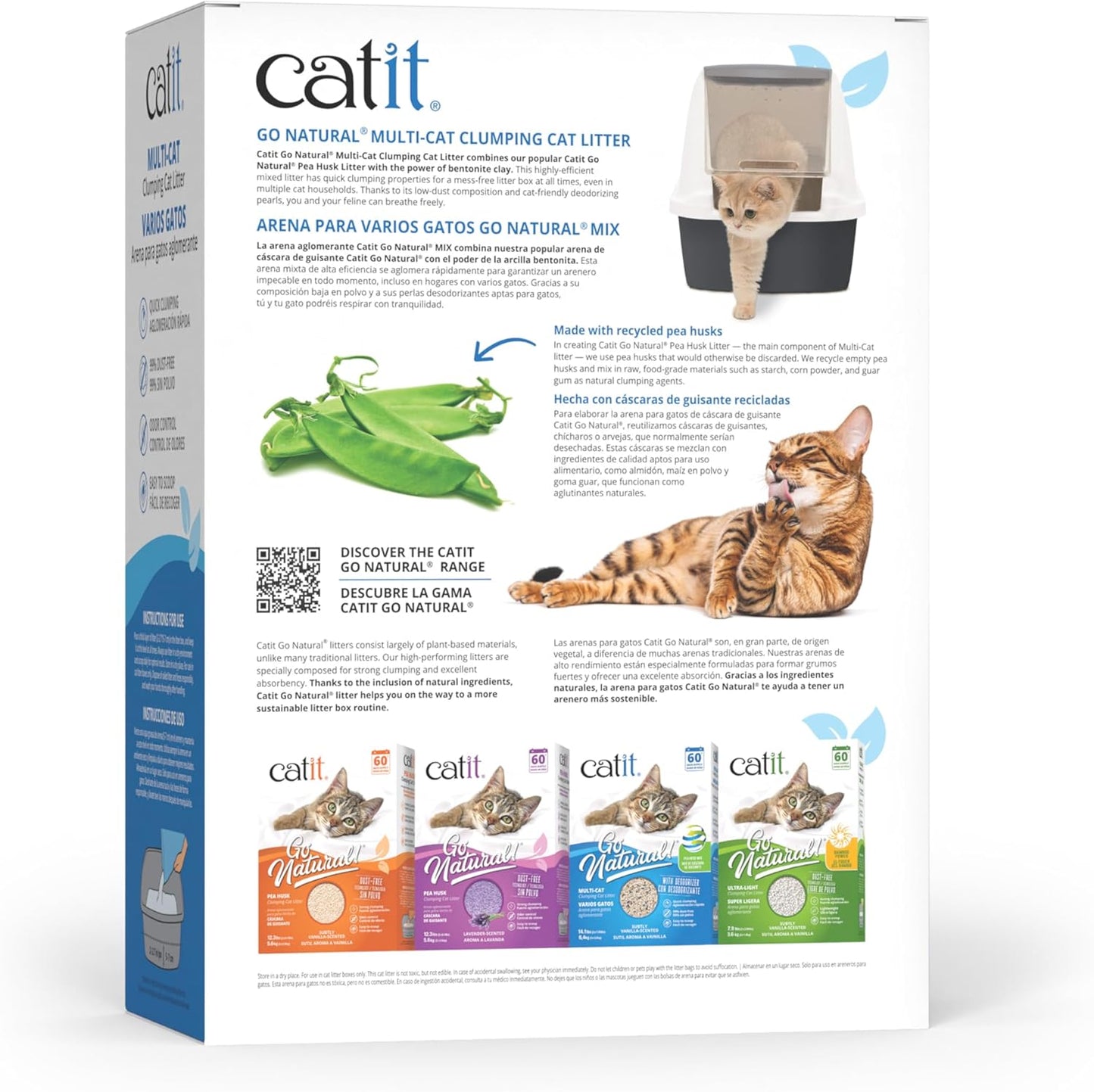 Catit Go Natural Vanilla Scented Multi Cat Clumping Cat Litter 6.4kg – Fast Clumping – Odor Control – 99 Percent Dust Free Cat Litter