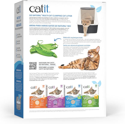 Catit Go Natural Vanilla Scented Multi Cat Clumping Cat Litter 6.4kg – Fast Clumping – Odor Control – 99 Percent Dust Free Cat Litter
