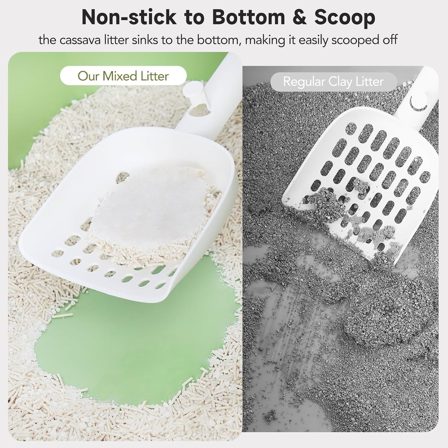 Non-Stick Ultra Clumping Tofu Cat Litter with Cassava, Odour Control Low Tracking Kitty Litter, Plant-Based Natural Ingredients Cat-Litter, Last Twice as Long as Clay Litter, 4.1kg X 1 Pack (7.5L)