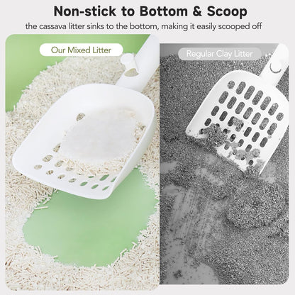 Non-Stick Ultra Clumping Tofu Cat Litter with Cassava, Odour Control Low Tracking Kitty Litter, Plant-Based Natural Ingredients Cat-Litter, Last Twice as Long as Clay Litter, 4.1kg X 1 Pack (7.5L)