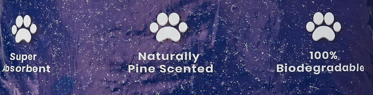 Fresh Paws Premium Wood Pellet Cat Litter 30L - Natural Pine Scent - Highly Absorbent Wood Pellets - Odor Control Cat Litter