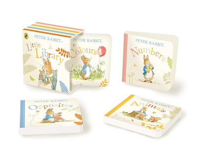 Peter Rabbit Tales: Little Library by Beatrix Potter | 4 Mini Board Book Set for Babies & Toddlers | Classic Children’s Story Gift Collection