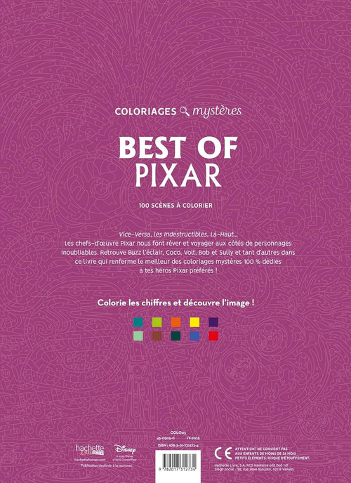 Coloriages Mystères Disney – Best of Pixar | Livre de Coloriage Magique pour Enfants & Adultes | Dessins Cachés Pixar Officiel