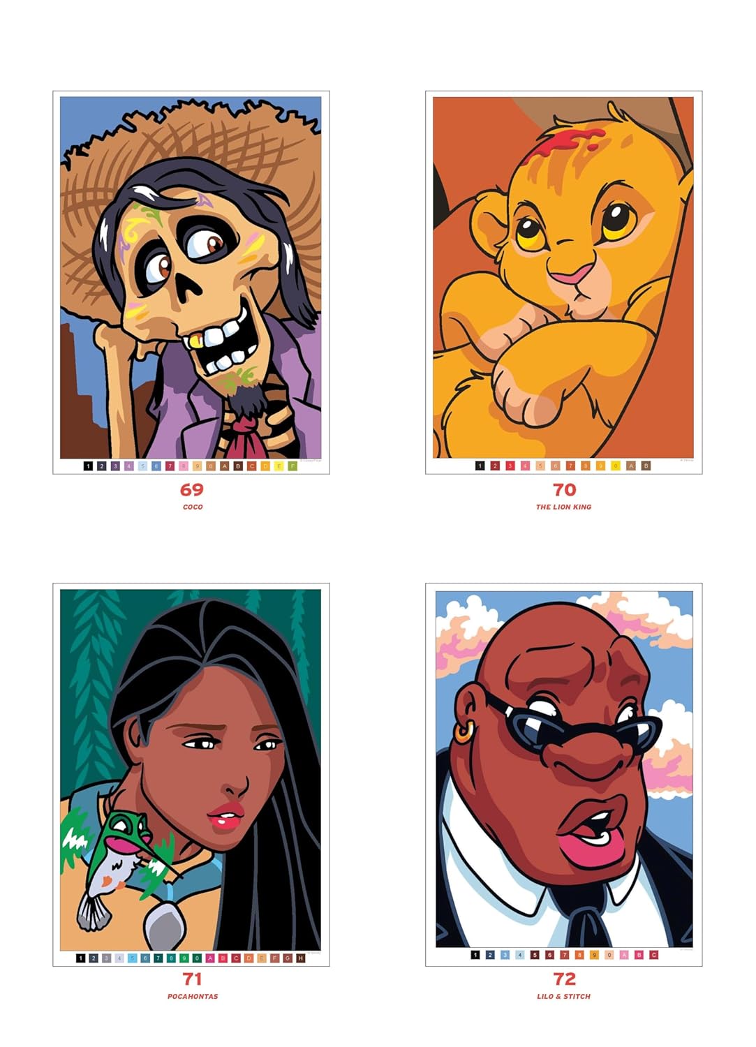 Mystery Colouring Classics Disney Color by Number Book – Reveal Iconic Disney Characters with Hidden Picture Art Pages