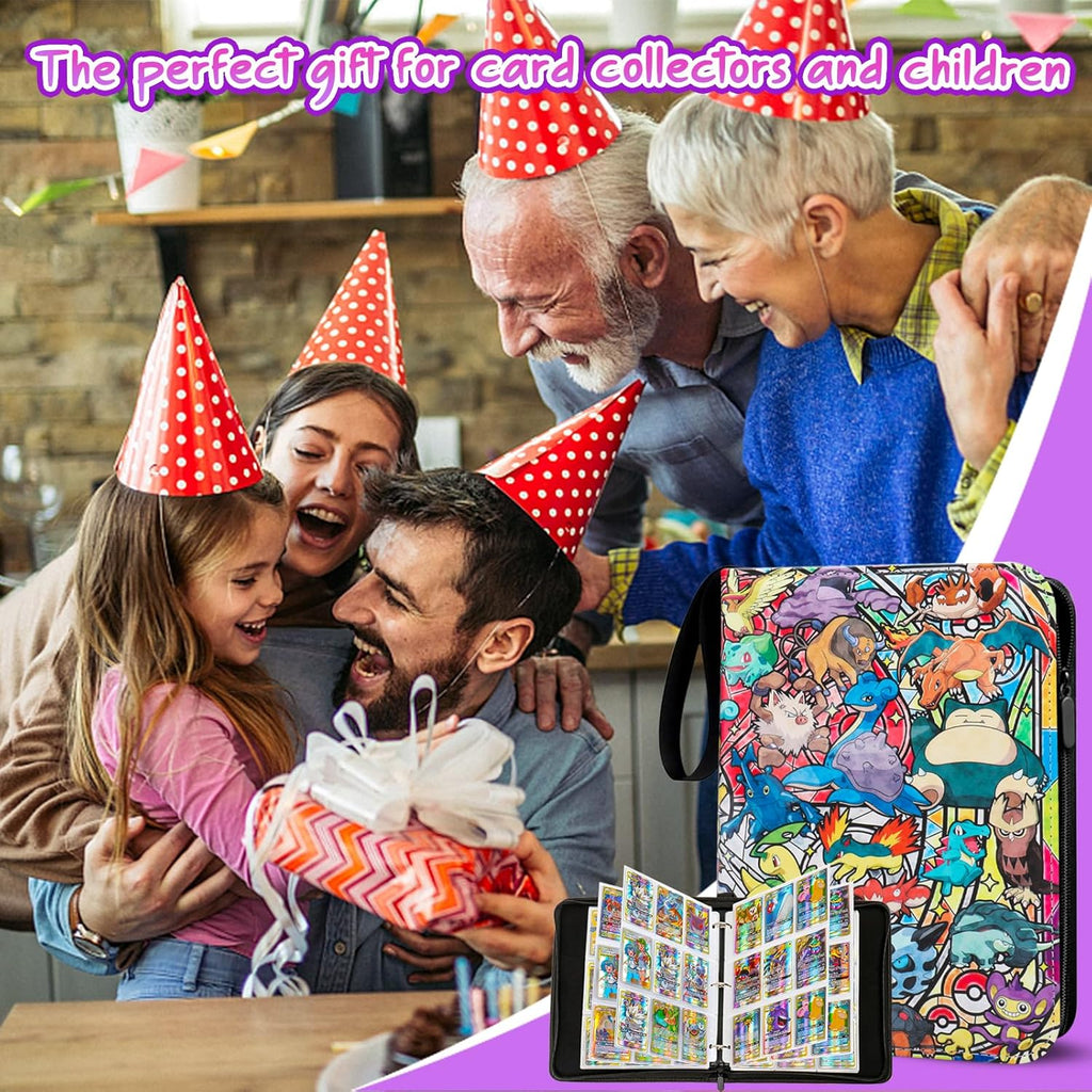 Card Binder for Kids,Trading Card Binder 9 Pocket 50 Pages 900 Cards Capacity,Portable Waterproof PU Card Binder Folder,Collectible Card Album This is the perfect for boys and girls