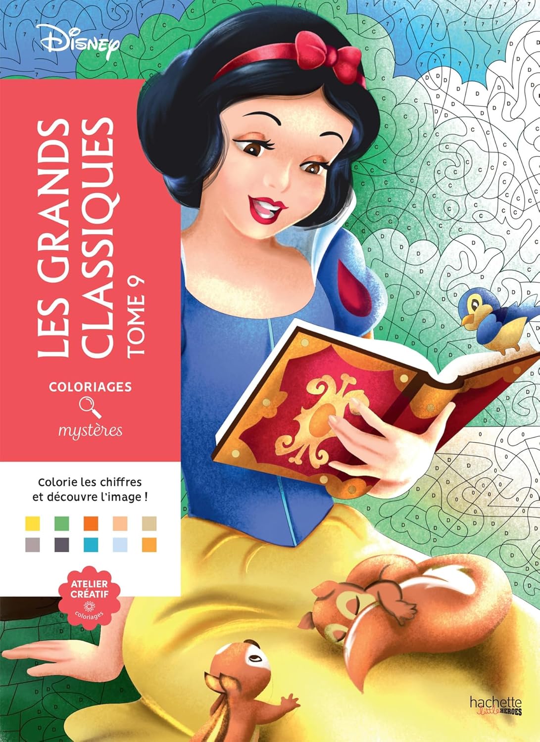 Coloriages Mystères Disney – Les Grands Classiques Tome 9 | Livre de Coloriage Adulte Anti-Stress | Édition Officielle Disney