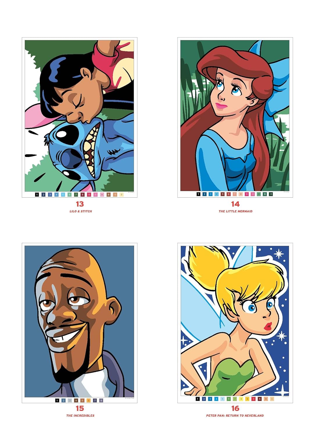 Mystery Colouring Classics Disney Color by Number Book – Reveal Iconic Disney Characters with Hidden Picture Art Pages