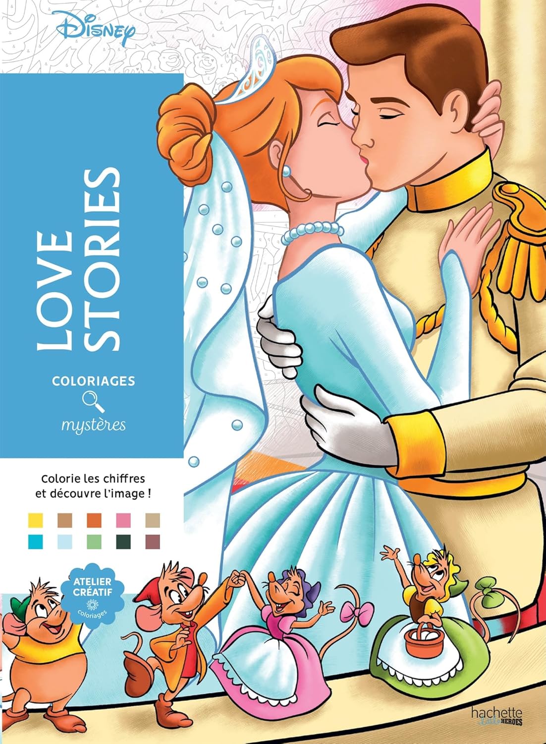 Coloriages Mystères Disney – Love Stories | Livre de Coloriage Magique par Numéros | Révélez des Scènes Romantiques Disney