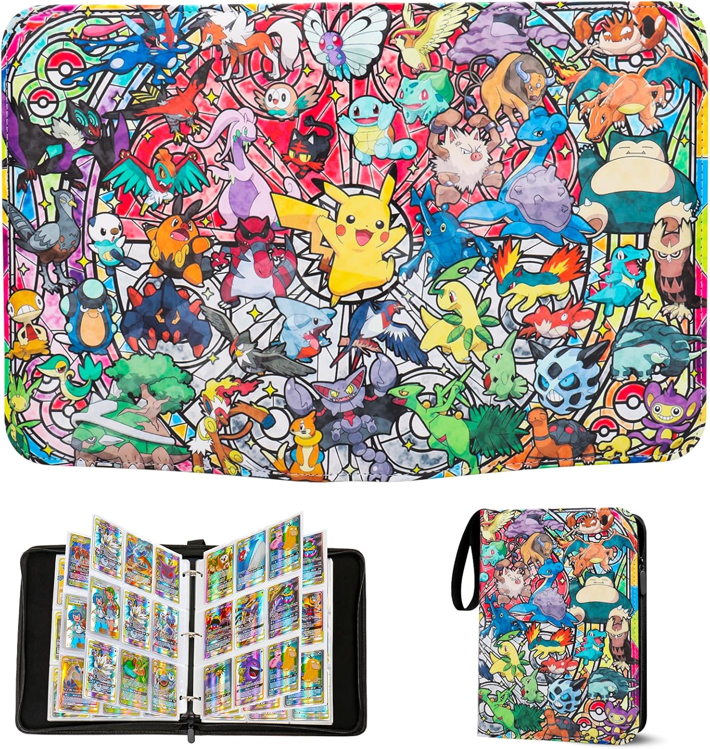 Card Binder for Kids,Trading Card Binder 9 Pocket 50 Pages 900 Cards Capacity,Portable Waterproof PU Card Binder Folder,Collectible Card Album This is the perfect for boys and girls