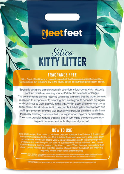 Vivo Technologies 3.8L Natural Silica Cat Litter Crystals – Ultra Absorbent – Effective Odour Control – Dust Free – Ultra Hygienic – Biodegradable