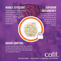 Catit Go Natural 5.6kg Vanilla Scented Pea Husk Clumping Cat Litter – Fast Clumping – Deodorising – 99.9% Dust-Free – Plant Based Cat and Kitten Litter